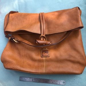 Women's Brown Handbag, Florentine Medium Toggle Crossbody Bag - Authentic